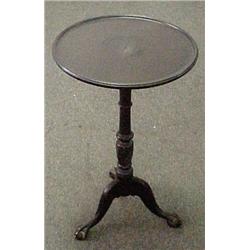 Chippendale style dish top mahogany candlestand; 