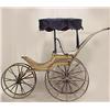 Image 1 : Victorian baby carriage; canvas awning over woode