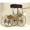 Image 2 : Victorian baby carriage; canvas awning over woode