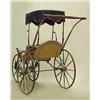 Image 3 : Victorian baby carriage; canvas awning over woode