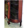 Image 3 : Oak bent glass china cabinet with side columns; b