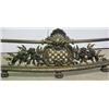 Image 2 : French brass fireplace bumper; clamshell crest; f