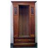 Image 2 : English armoire; molded overhanging cornice above