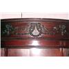 Image 3 : Mahogany triple glass door bookcase; applied swag