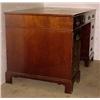 Image 2 : Baker mahogany double pedestal desk; tooled leath