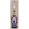 Image 1 : Imari lamp; vase form; polychrome decoration on w