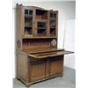 Image 2 : Mixed woods two piece kitchen cupboard; top with 