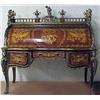Image 1 : Louis XV style roll top desk; brass urn; bust and