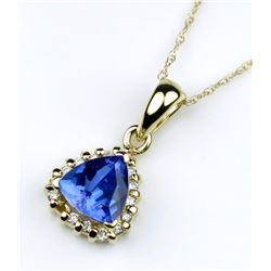 19CAI-66 TANZANITE & DIAMOND PENDANT