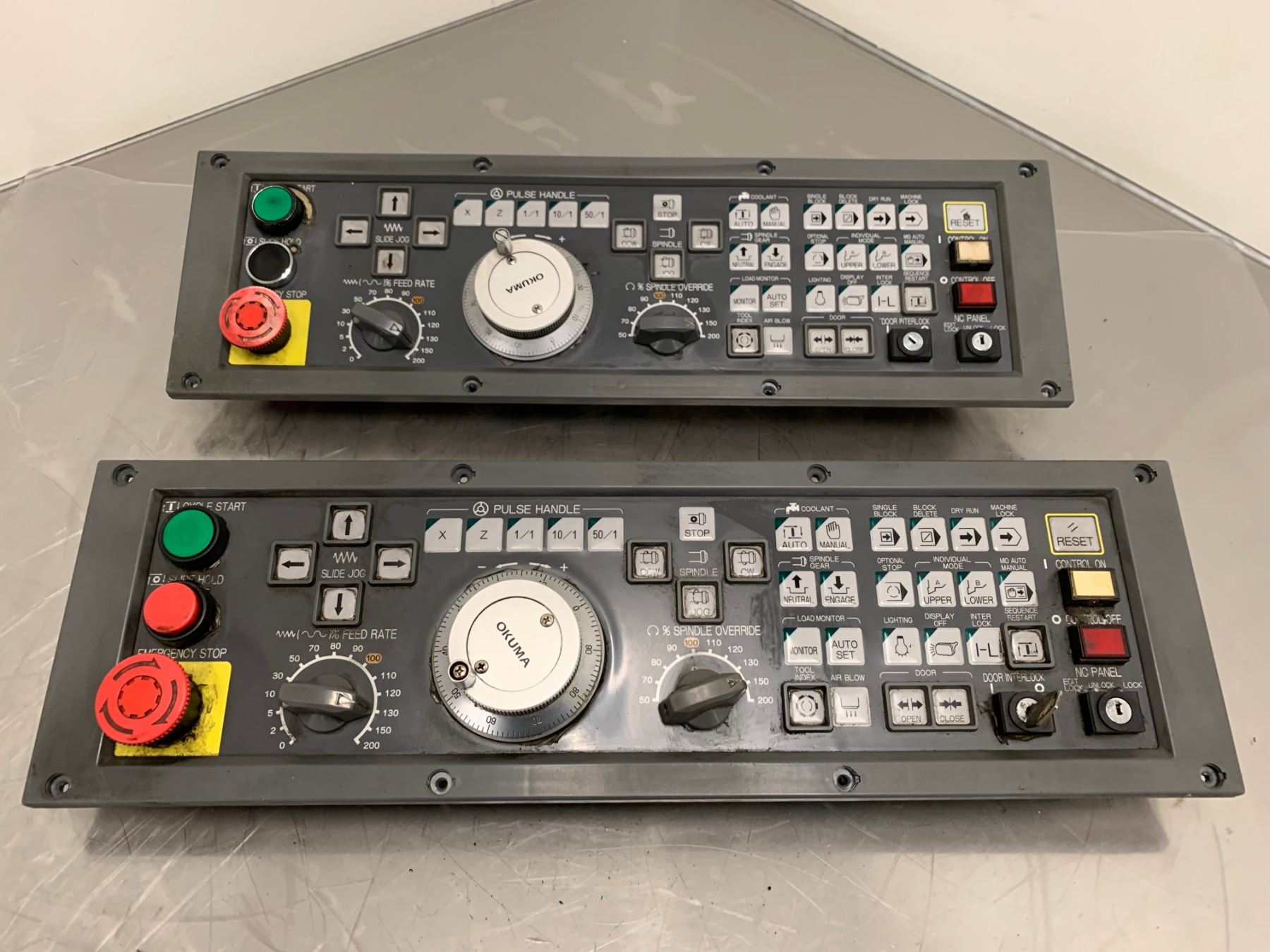 (2) OKUMA E0105-566-0 OSP Machine Operator Interface Panel - BTM Industrial