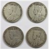 Image 1 : (4) CANADA HALF DOLLARS