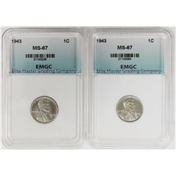 (2) 1943 LINCOLN CENT