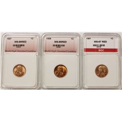 THREE LINCOLN CENTS: