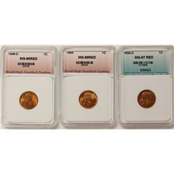 LINCOLN CENT LOT SUPERB BU REDS: