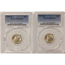 PCGS MERCURY DIME LOT:
