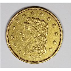 1834 $2.50 GOLD CLASSIC HEAD CH XF/AU