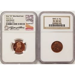 TWO LINCOLN CENTS: