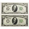 Image 1 : TWO 1928-B $10.00 FEDERAL RESERVE NOTES