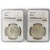 Image 1 : TWO NGC MS64 MORGAN DOLLARS: