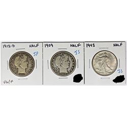 HALF DOLLAR LOT - 3 COINS TOTAL