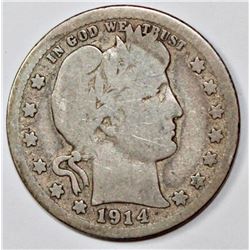 1914-S BARBER QUARTER