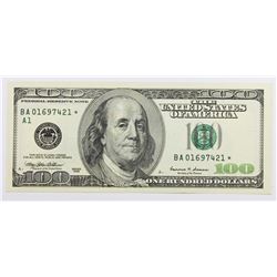1999 $100.00 FEDERAL RESERVE STAR NOTE