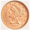 Image 3 : 1886-S $5 Gold Coin MS-62