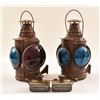 Large Antique Railroad Lanterns (Pair)