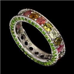 Natural Multi Color Tourmaline Ring