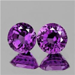 NATURAL PINKISH PURPLE SAPPHIRE PAIR [IF-VVS]