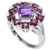 Image 2 : NATURAL AMETHYST, RHODOLITE GARNET Ring