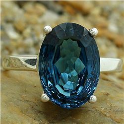 BEAUTIFUL 5 CT LONDON BLUE TOPAZ RING