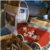 Image 1 : DEORATIVE KIDS WAGON, XMAS DOG, AND ARGUS PROJECTOR