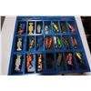 Image 2 : CUSTOM BLUE WOODEN HOTWHEELS CASE W/ CARS