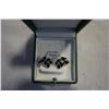 Image 2 : SILVER AND CRYSTAL EARRINGS