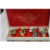 Image 2 : WHITE JEWELLERY BOX W/ JEWELLERY