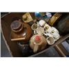 Image 2 : BOX OF DECANTERS, STEINS, AND JUG