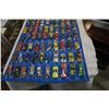 Image 5 : HOTWHEELS DOOR HANGER TOY CAR HOLDER WITH 114 VEHICLE, MANY IN NEW CONDITION, SOME VINTAGE