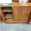Image 2 : VINTAGE ENTERTAINMENT STAND WITH 2 SLIDING DOORS