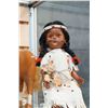 Image 2 : FIRST NATIONS DOLL AND 2 FOLK ART HORSES W/ LEATHER EARS