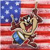 Image 2 : Looney Tunes, "Patriotic Series: Taz" Numbered Limited Edition on Canvas with COA. This piece comes 