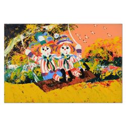 Paul Blaine Henrie (1932-1999), "Swingers" Original Oil Painting (60" x 40") on Canvas, Hand Signed 