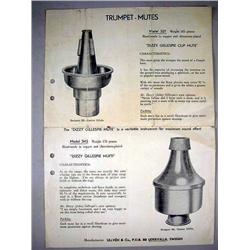 TWO "TROMBONE-MUTES" ADS FOR MODEL 315 Designed by Gunnar Ullven, handmade copper and chromium plate
