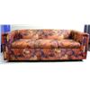 Image 1 : A FLORAL UPHOLSTERED SLEEPER SOFA Stains and wear, small burn, 6'2"l