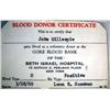 Image 4 : A BLOOD DONOR CERTIFICATE TO JOHN GILLESPIE Gore 