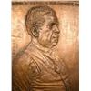 Image 2 : A DEXTER JONES RECTANGULAR BRONZE SCULPTURAL RELIEF OF A STANDING DIZZY GILLESPIE Inscribed "John Bi