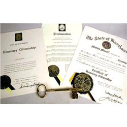 A CITY OF ANNAPOLIS, MARYLAND BRASS KEY TO THE CI