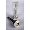 Image 1 : A SILVER PLATED METAL TRUMPET MOUTHPIECE Gebr. Muller Amsterdam, #11, with  lucite tip, together wit