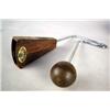 Image 3 : A WOOD AND CHROME VIBRA-SLAP Together with a wood block with stick, maracas, a frame drum with stick