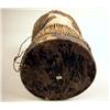 Image 4 : A HAND CARVED AND HAND MADE SKIN DRUM The underside fitted with a sticker saying "Made in Kenya", 14